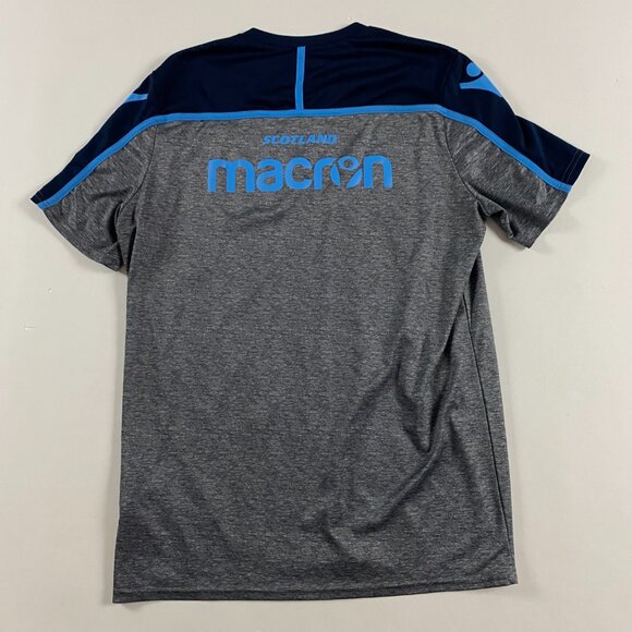 Scotland Rugby Union 2018 Training Jersey Shirt Mens Medium Macron - Picture 3 of 9